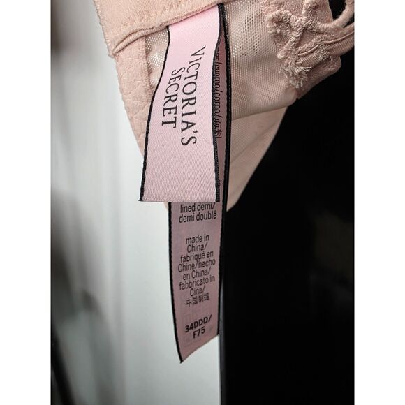 Victoria's Secret 34DDD Dream Angels Lined Plus Size Demi Bra Beige - Picture 10 of 10